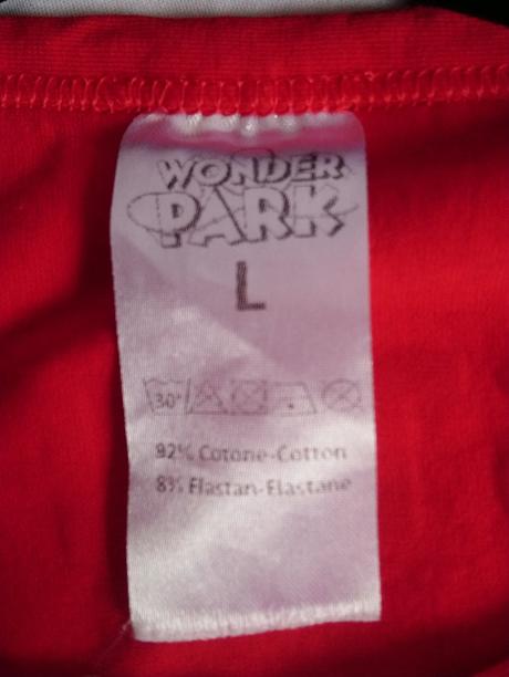 Elastické červené tričko s motívom wonder park, l