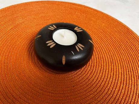 Naturálne drevené svietniky 2 ks,