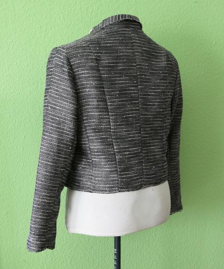 Sivostrieborné efektné sako tara, xl, xxl