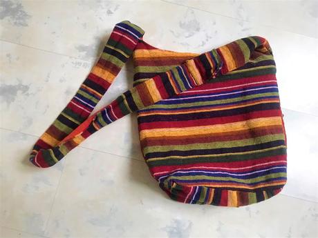 Ľanová etno taška peace,