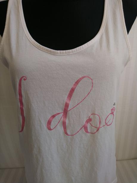 Dámsky biely top s nápisom, george, george,l