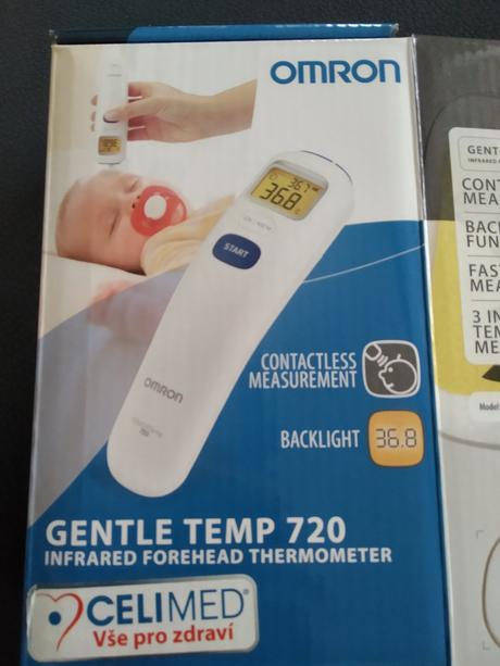 Čelovy teplomer omron, 