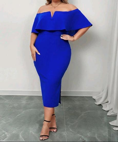 Kráľovský modré saty 44-46 sexy nové, xxl