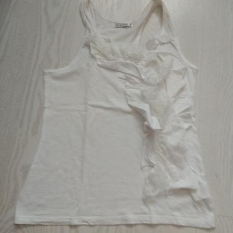 Biele tielko s volánikmi, terranova,m