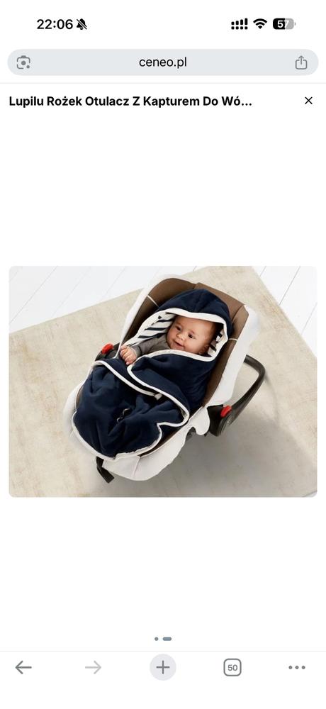 Zavinovačka s kapucňou do kočíka alebo autosedačky, lupilu