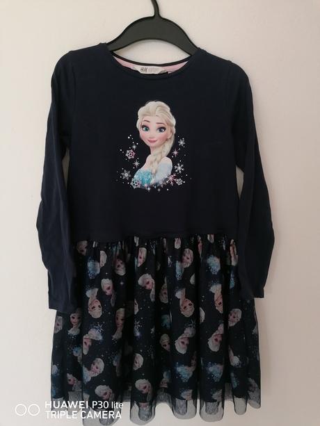 Tmavomodré frozen šaty _ nenosené 8_10r, h&m,134