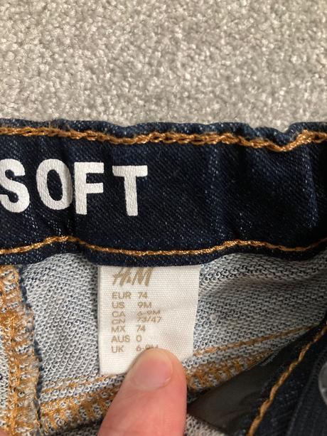 Detske rifle/dzinsy (h&m), h&m,74