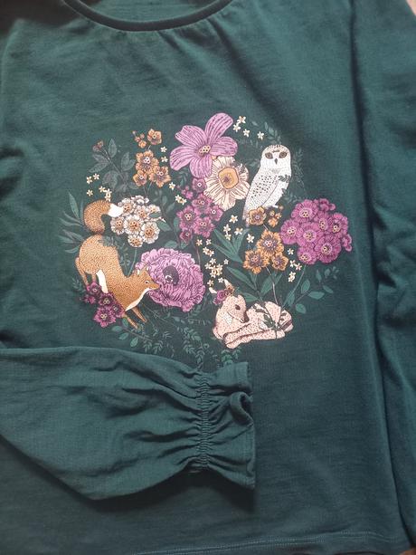 Tricko s lesnym motivom, vertbaudet,134