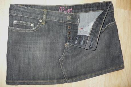 Čierna riflova minisukienka, kik,m