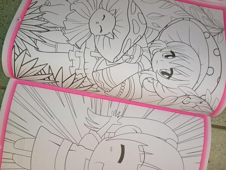 Manga kawaii color omaľovánka s nálepkami, 