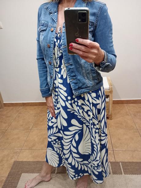 Šaty h&m a riflovka mango, h&m,s