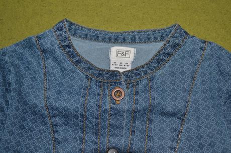 Riflová košela-tunička v 6/7, f&f,122