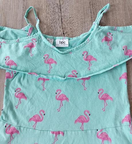 Šaty s plameniakmi, bonprix,146