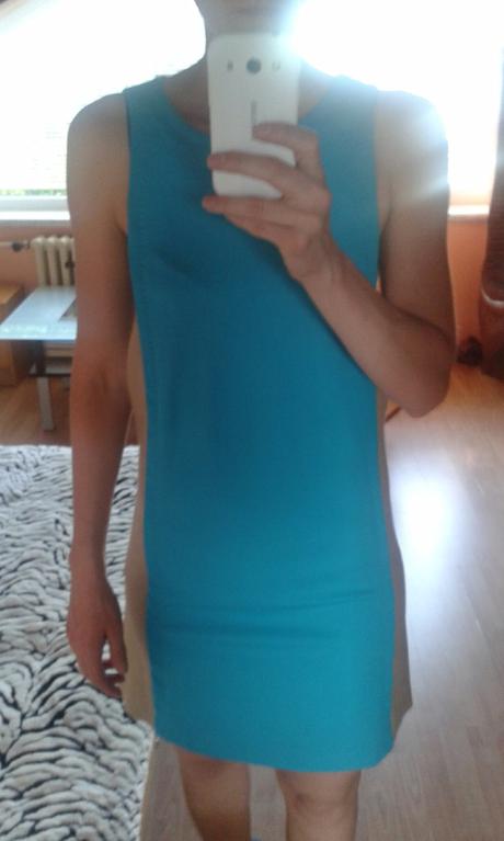 Mango raz oblečené tyrkysové šaty, mango,s