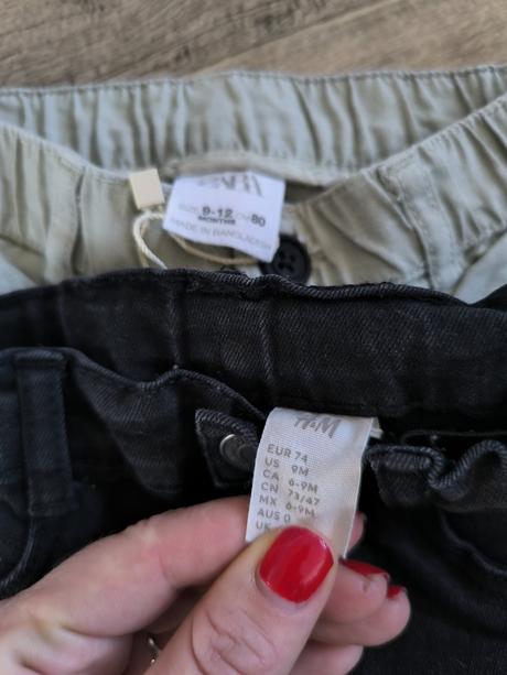 Džínsy, h&m,74