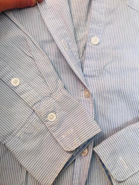 Košela h&m dlhý rukáv 34 bledomodrá pasikavá, h&m,s