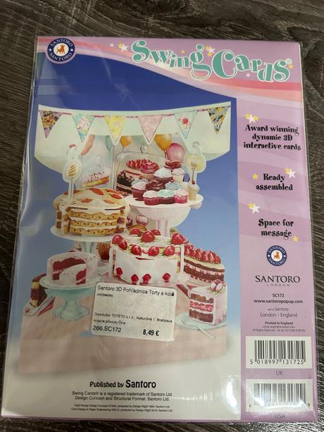 Santoro - 3d karty na blahoželanie, 