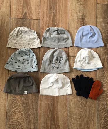 Tenké čiapky + rukavice, 80