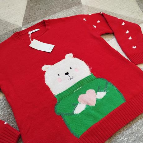 Krásny svetrík reserved s mackom - nový s visačkou, reserved,152 / 158