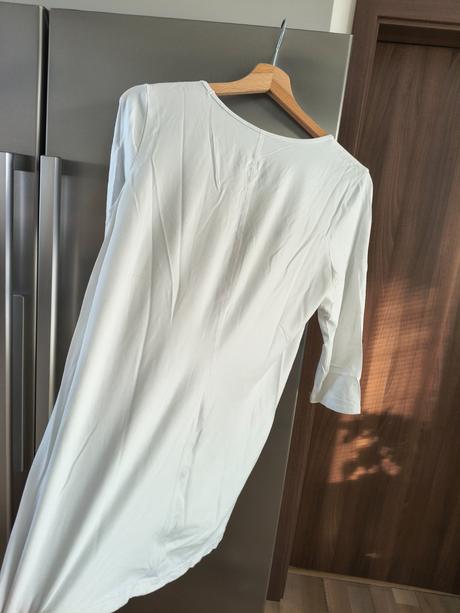 Someday.biely bavlnený top s 3/4 rukávom l, l