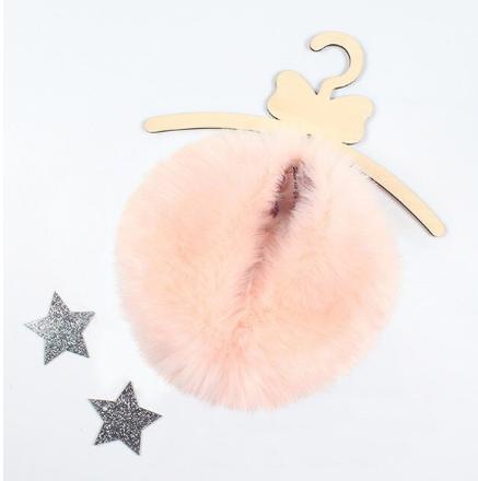 Dievčenský golier kožušinový ružový,