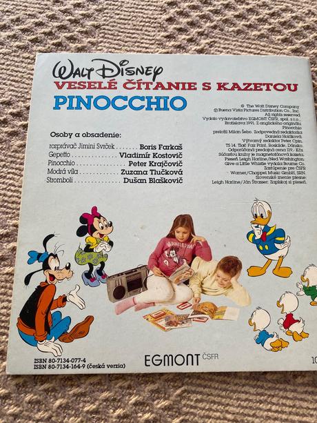Krásna retro vintage mini walt disney pinocchio, 