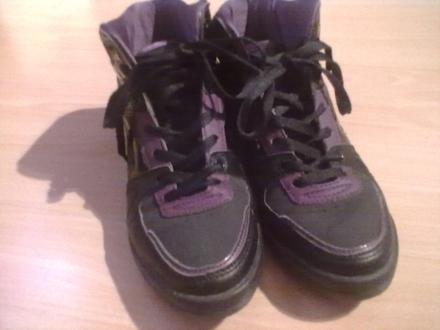 Tenisky cierne konbinovany z fialovim, 36