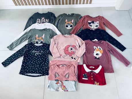 H&m dievčenské tričká, h&m,110