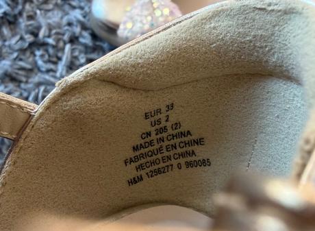 Sandálky na opätku, h&m,33