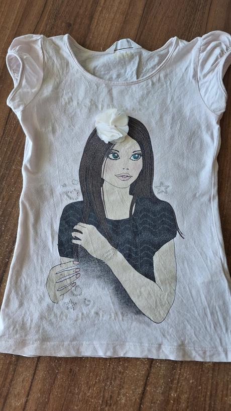 Romantické tričko, h&m,134