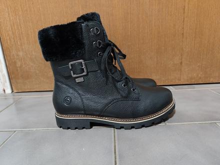 Remonte 38 - rieker - čierne kožené členkové čižmy, rieker,38