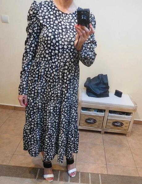 Kvetované šaty, h&m,s