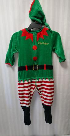 Zelený zamatový overal a čiapka, m, 86