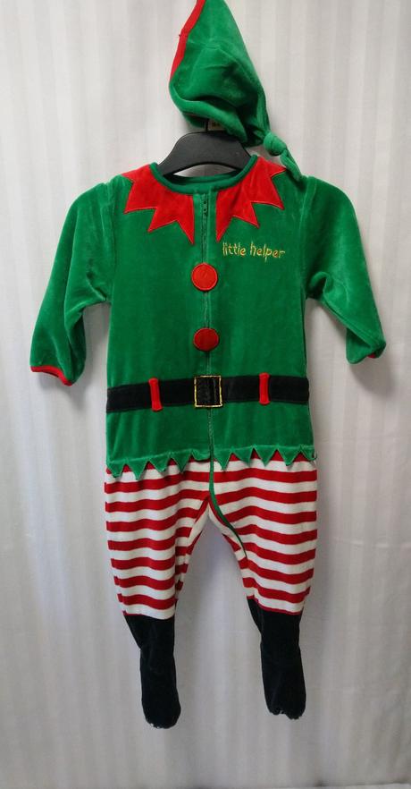 Zelený zamatový overal a čiapka, m, 86