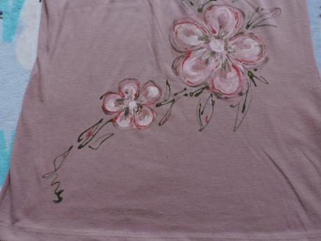 Topík staroružovej farby s kvetmi, xs