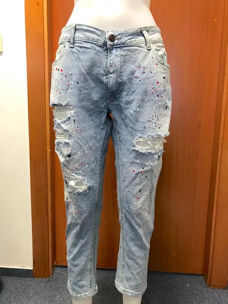 Svetlé rifle s prskancami, xl sedia kľudne menej, xl