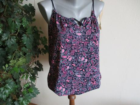 Tričko tmavomodré so šnúrkovými ramienkami, m