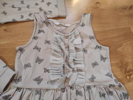 Set s motylikmi saty + svetrik, h&m,122