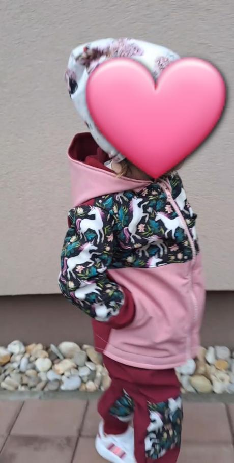 Softshellova súprava jednorožec, 92 / 98 / 104