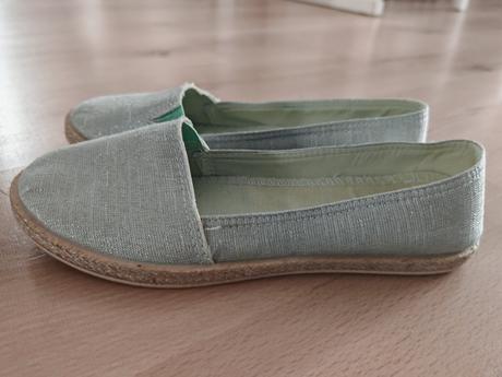 Strieborno jemne mentolove espadrilky 38, 38