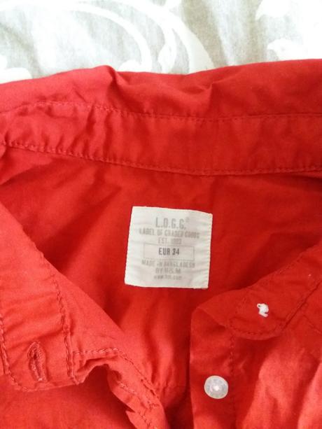 Bluzka červená h&m, h&m,34