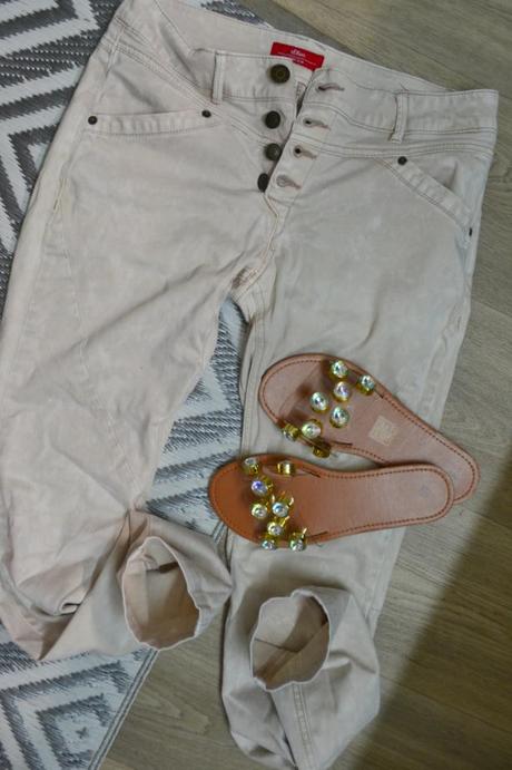 Značkové elastické bavlnené nohavice s/m, s.oliver,m