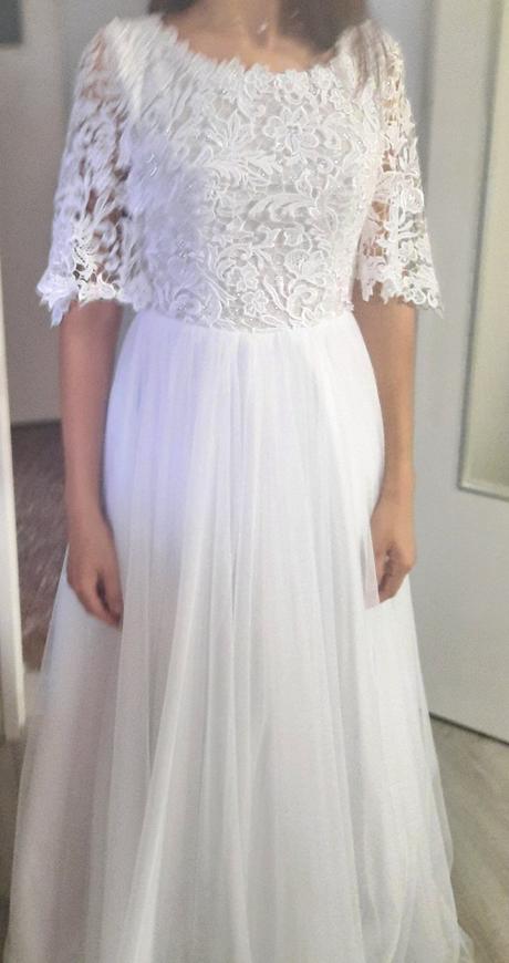 Svadobné šaty, šaty na prvé sväté prijímanie, 32 / 34 / 164 / 170 / xs