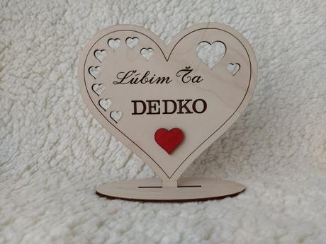 Drevené srdiečko pre babku / dedka / ocka, 
