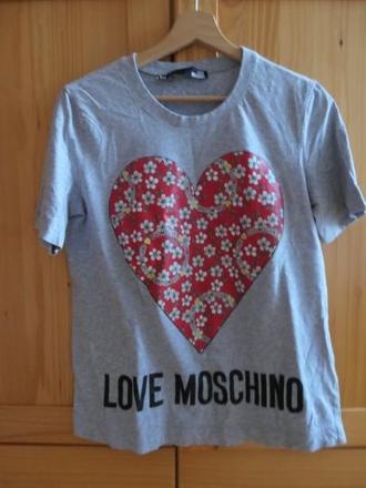 Love moschino original damske tricko m/l, moschino,m