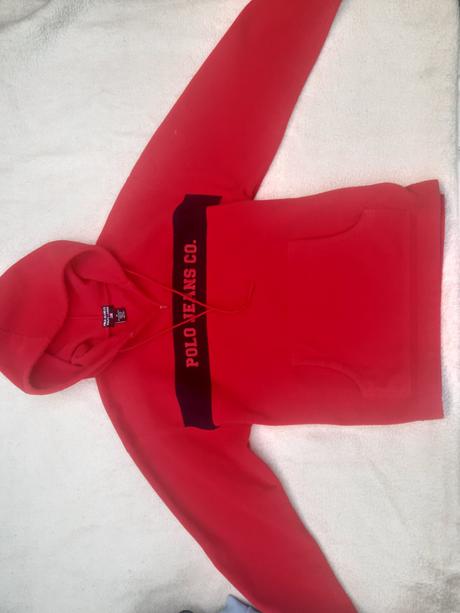 Ralph lauren sýto červená flísová mikina, ralph lauren,xxl