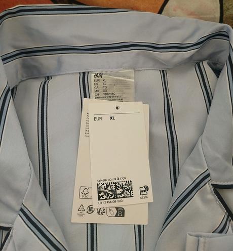 Hm saténové pyzamo, h&m,xl