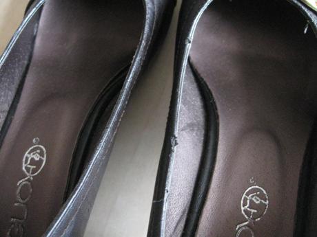 Tmavohnedné lodičky s ozdobou, 36