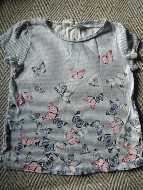 Tričko s motylikmi, h&m,110