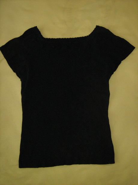 Cierne pletene tricko, s